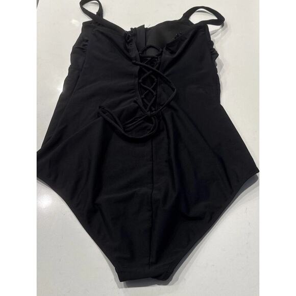 Torrid Zip Front Corset Shape One Piece Bathing Suit Women’s Size 2 Wireless - Picture 4 of 10